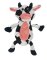 12" Cow Crinkle Flat Dog Toy