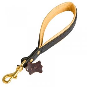 Short Leather Belgian Malinois Leash with or without Support Material