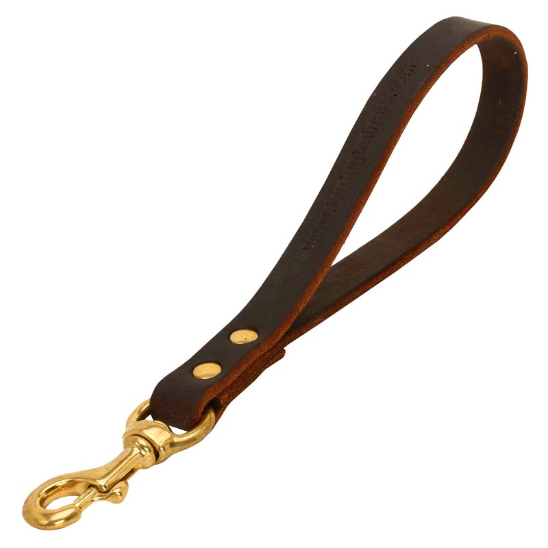 Short Leather Belgian Malinois Leash with or without Support Material
