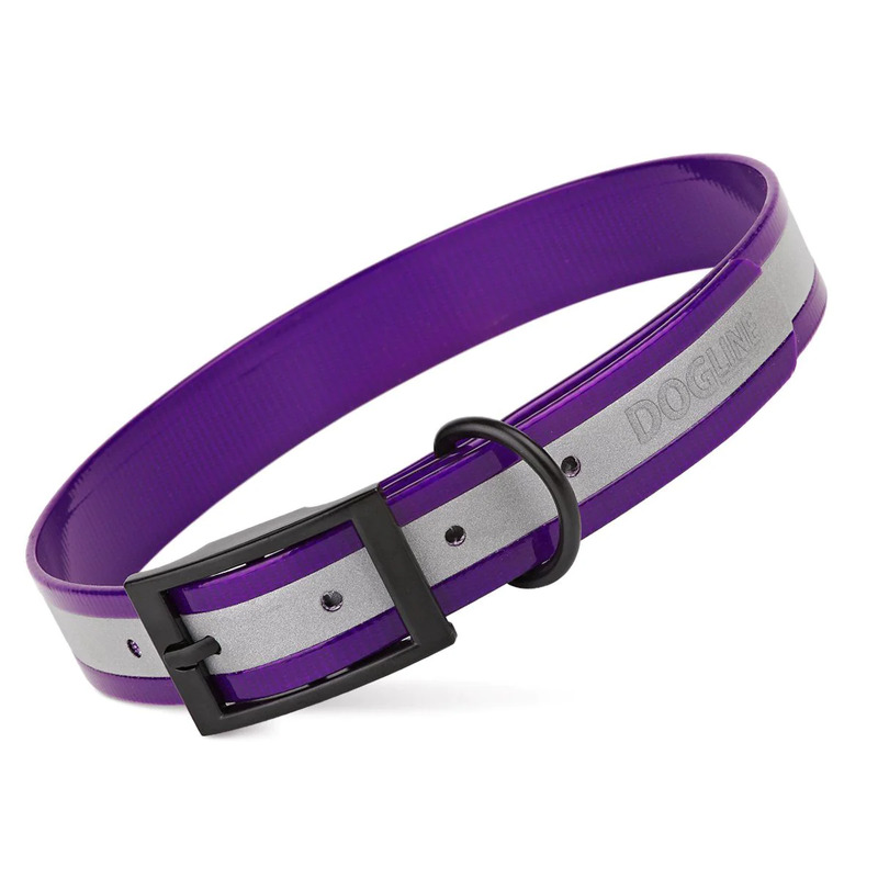 Dogline Reflective Translucent Biothane Collar