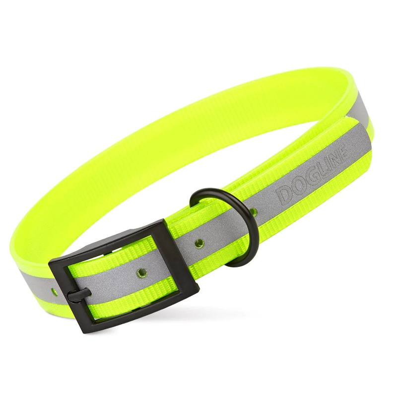 Dogline Reflective Translucent Biothane Collar