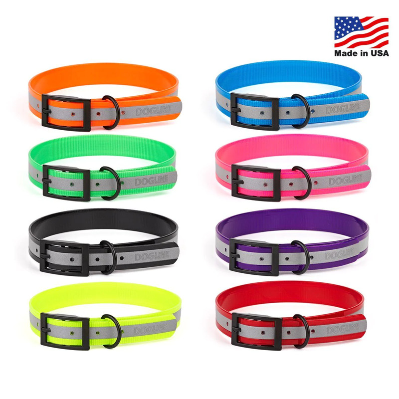 Dogline Reflective Translucent Biothane Collar