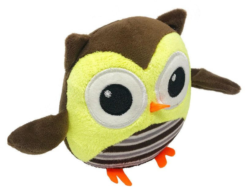 6" Owl Mini Dog Toy - Click Image to Close