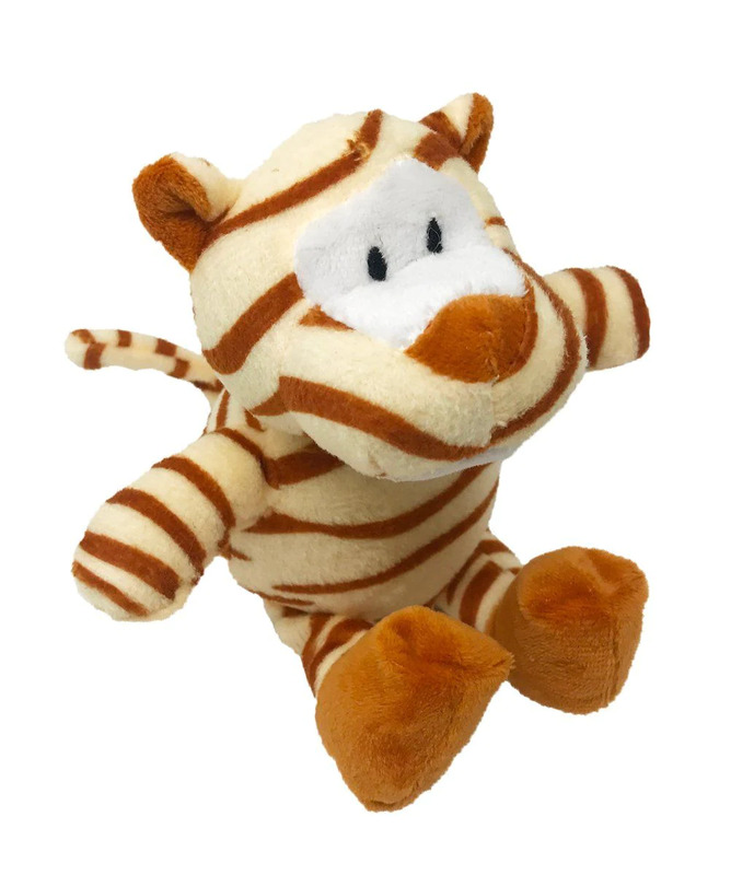 7" Tiger Mini Dog Toy - Click Image to Close