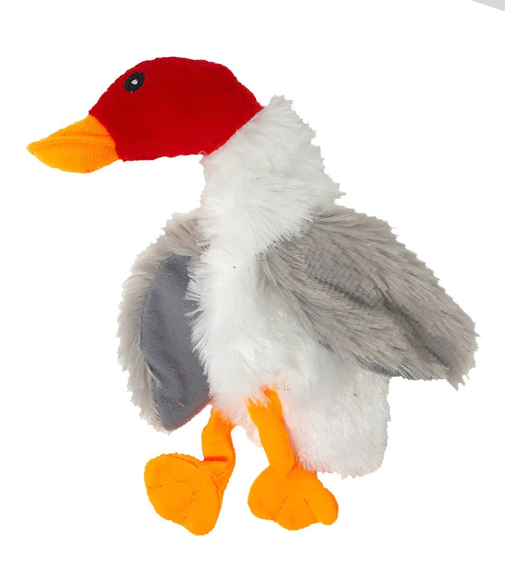 9" Duck White Crinkle Dog Toy - Click Image to Close