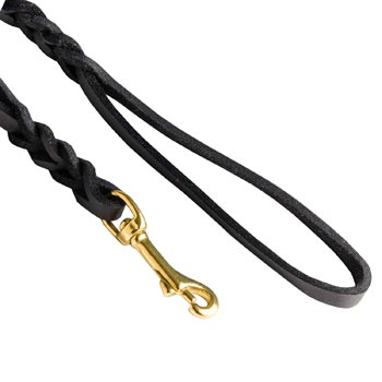 Braided Dog Leash with Snap Hook Easy Connected with Canine Collar for Belgian Malinois