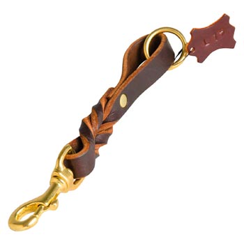 Leather Braided Belgian Malinois Pull Tab for Daily walking