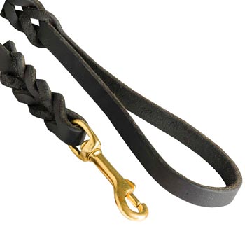 Belgian Malinois Leash Brass Snap Hook and Soft Handle