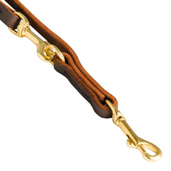 Leather Belgian Malinois Leash with Rustproof Hardware